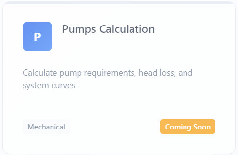 Plumbing Booster pump arrangement selection screen